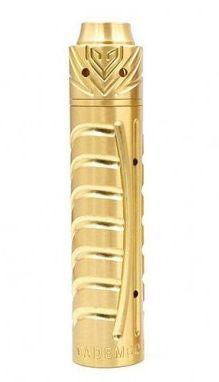 Sebone Mechanical Mod Kit with Goon Lost Art RDA deck and matching cap.